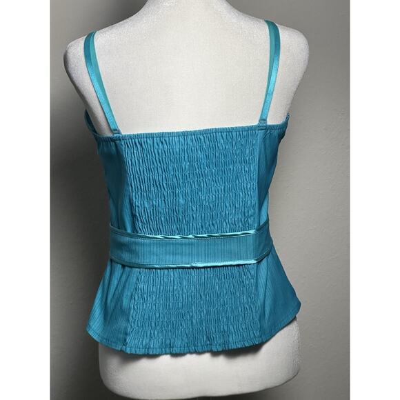 Women’s Lydia Corset Bustier Style Top with Belt Aqua Turquoise Size (L) - Picture 8 of 15
